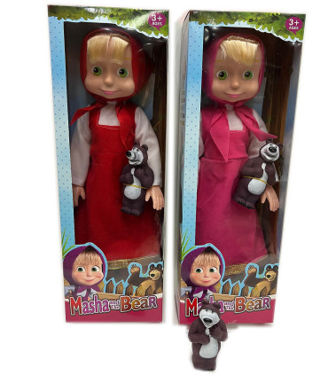 LARGE MASH DOLL WITH BEAR 42 CM - DOLLS AND MERMAIDS