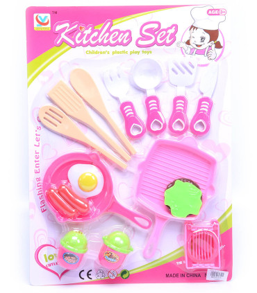 PINK KITCHEN SET - KITCHENS, SERVICES AND FOOD