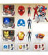 SUPERHERO FIGURE WITH MASK AND CARDS IN BOX 3 TYPES - Heroes