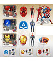 SUPERHERO FIGURE WITH MASK AND CARDS IN BOX 3 TYPES