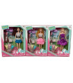 FASHION DOLL WITH BEAR BALLOONS 3 COLORS