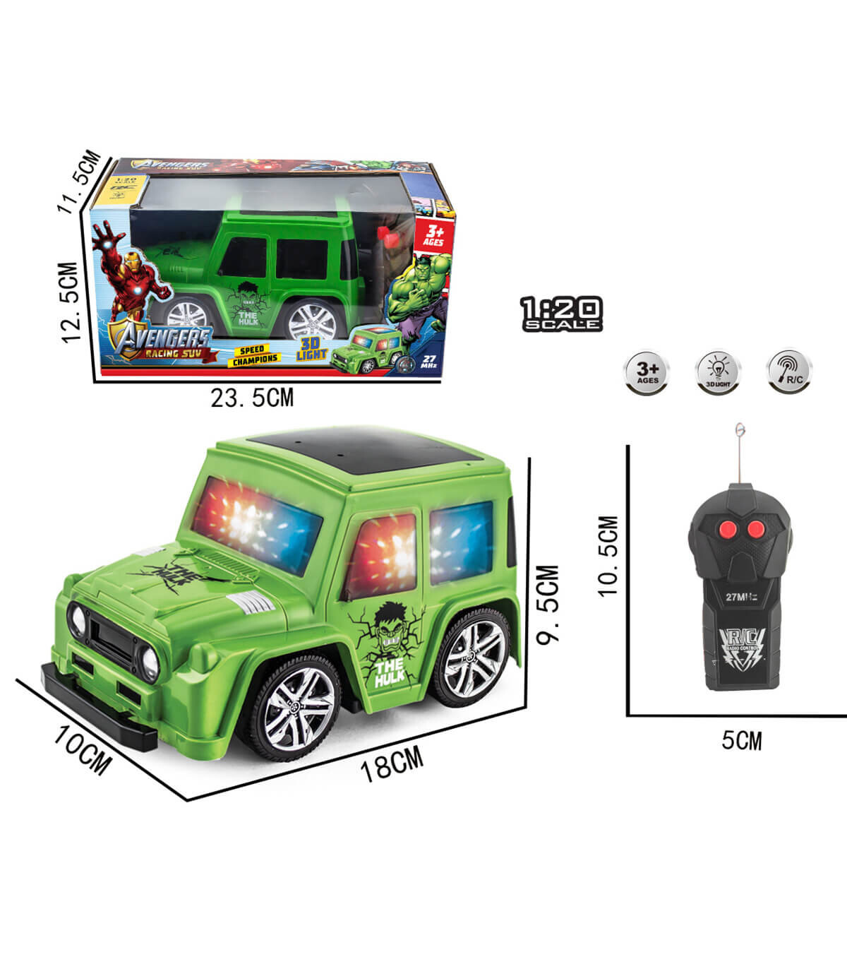 GREEN DISCO JEEP RADIO CONTROL 2 WAYS - Ραδιοχειριστήριο