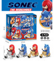 4 SONIC THE HEDGEHOG FIGURES ON MOTORCYCLES