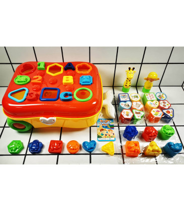 SORTER SUITCASE 2 COLORS - BUILDING BLOCKS, SORTERS AND RINGS