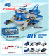 AIRPLANE PARKING WITH 4 METAL CARS - AIRCRAFT AND HELICOPTERS