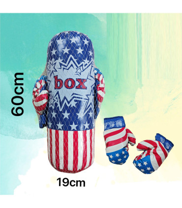 BOXING PEAR WITH GLOVES USA 60 CM - SPORTS