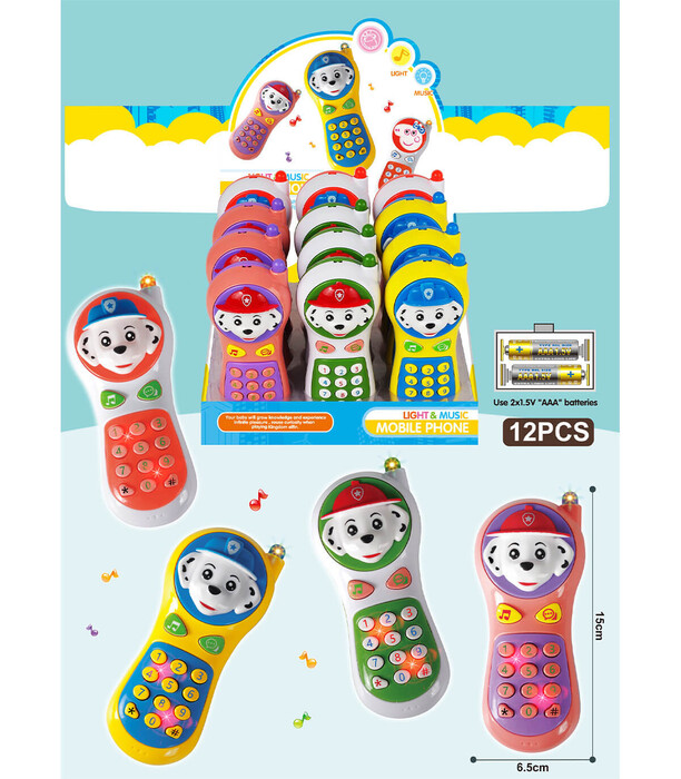 BATTERY PUPPY PHONE 12 PCS. IN A BOX - Phones, tablets and laptops