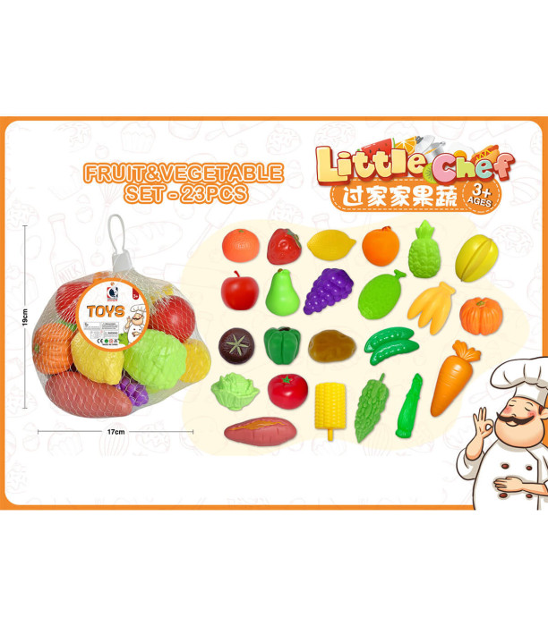 FRUITS AND VEGETABLES COOKIT SET 23 PCS - KITCHENS, SERVICES AND FOOD
