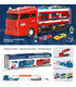 CHILDREN'S TRUCK CARRIER WITH FOLDABLE RAMP AND 6 METAL CARS - Trucks and cargo