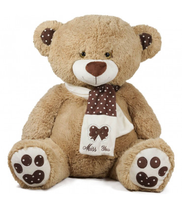 SMALL TEDDY BEAR WITH PEPPED SCARF 22 CM - Small