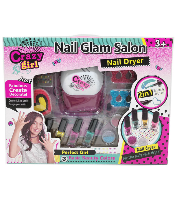 NAIL POLISH MANICURE SET WITH LAMP AND ACCESSORIES - HAIRDRESSING AND BEAUTY KITS