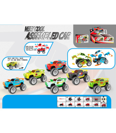 CAR CONSTRUCTOR WITH MECHANISM - BUILDING BLOCKS, SORTERS AND RINGS