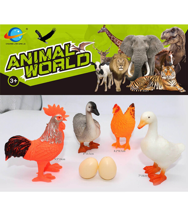 POULTRY WITH EGGS 6 PIECES - Domestic and farm