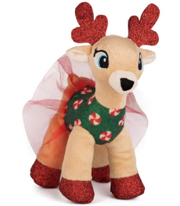 PLUSH CHRISTMAS DEER WITH DRESS 22 CM - VALENTINE'S DAY AND CHRISTMAS