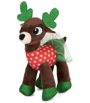 PLUSH CHRISTMAS DEER WITH DRESS 22 CM - VALENTINE'S DAY AND CHRISTMAS