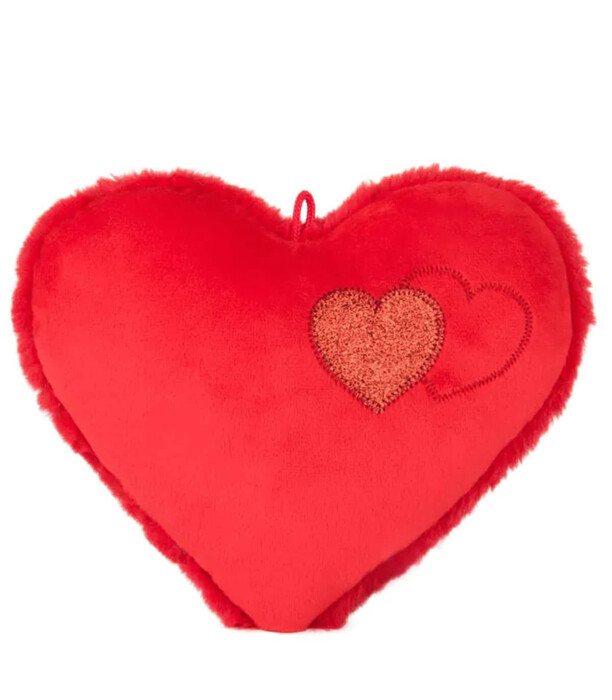 PLUSH HEART WITH GLITTER 37 CM - VALENTINE'S DAY AND CHRISTMAS