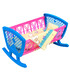 SWING DOLL BED WITH SLEEPING SET 47 CM 2 COLORS - TROLLEYS AND BEDS FOR DOLLS