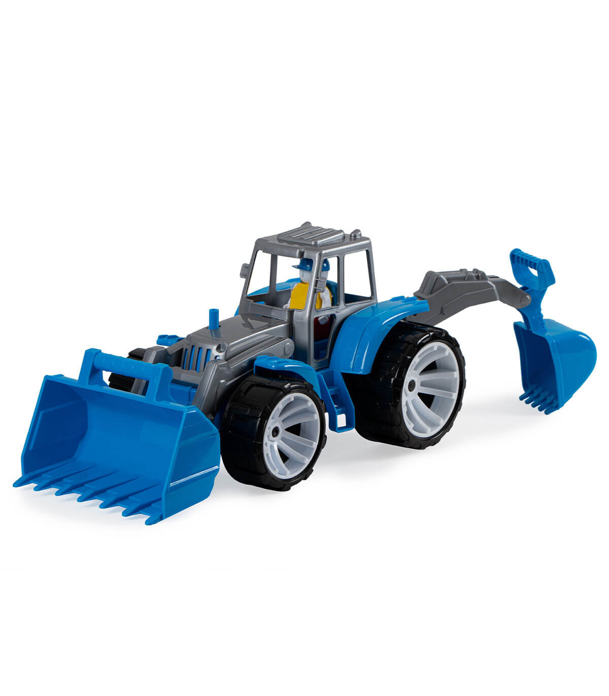 TOY CONSTRUCTION TRACTOR WITH 2 EXCAVATING CUPS 4 COLORS - Agricultural, construction machinery and military equipments