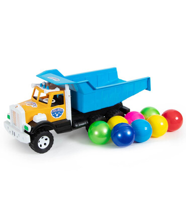 DUMP TRUCK WITH LARGE COLORED BALLS 52 CM 3 COLORS - Agricultural, construction machinery and military equipments