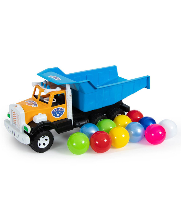 DUMP TRUCK WITH 11 BALLS 3 COLORS 52 CM - Agricultural, construction machinery and military equipments