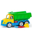 DUMP TRUCK WITH MEN AND SAND SET 3 COLORS 54 CM