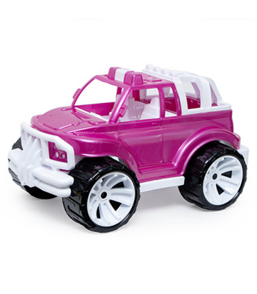 LARGE POLICE JEEP 44 CM PINK/WHITE - Cars and jeeps