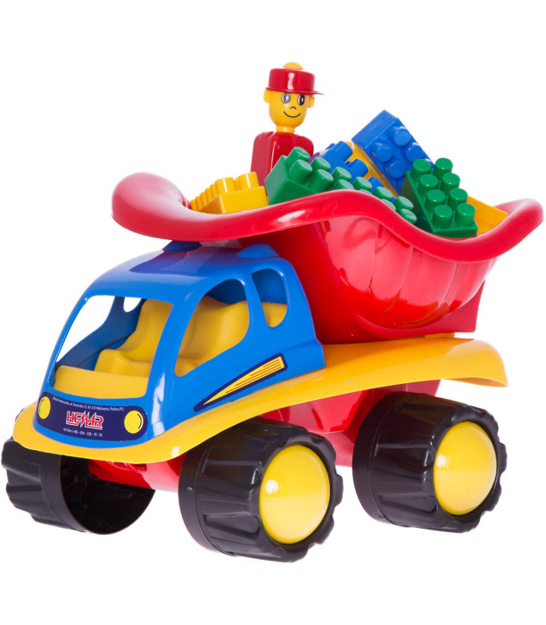 DUMP TRUCK WITH CONSTRUCTOR 33 CM 2 COLORS - Agricultural, construction machinery and military equipments