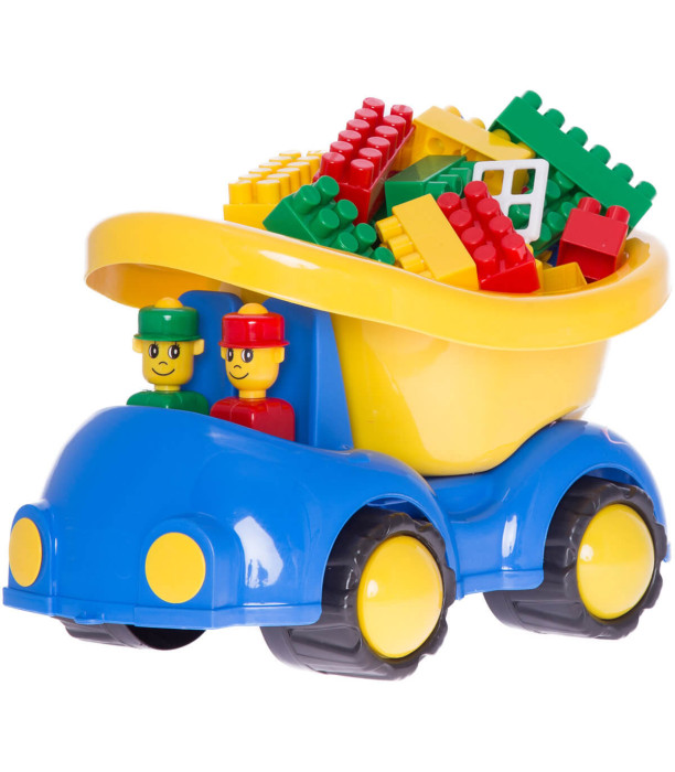 DUMP TRUCK WITH PASSENGERS AND CONSTRUCTOR 2 COLORS - Agricultural, construction machinery and military equipments