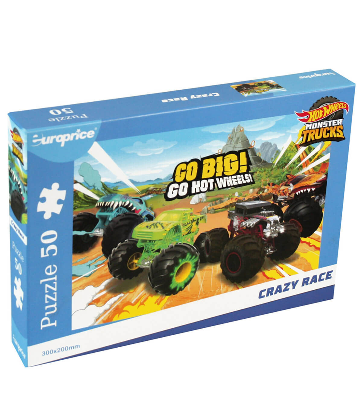 HOT WHEELS MONSTER TRUCKS 50 PIECE PUZZLE - PUZZLES AND CUBES