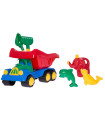 LARGE DUMPER WITH WATERING CAN AND SAND KIT 45 CM 2 COLORS