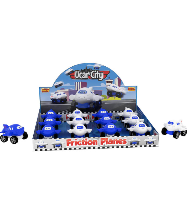 SMALL TOY PLANES WITH PULLBACK MECHANISM 12 PIECES 2 COLORS - AIRCRAFT AND HELICOPTERS