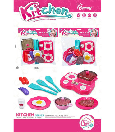 PINK COOKING SET - KITCHENS, SERVICES AND FOOD
