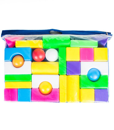 LARGE CONSTRUCTOR WITH BALLS 30 PIECES - BUILDING BLOCKS