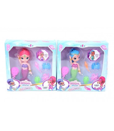 2 MERMAIDS DOLLS WITH SEA CREATURES - DOLLS AND MERMAIDS