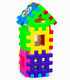 DOUBLE FLOOR HOUSE CONSTRUCTOR CUBE 13 PIECES - ALL PRODUCTS