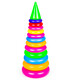 BIG BABY PYRAMID 13 PIECES 55 CM - BUILDING BLOCKS, SORTERS AND RINGS