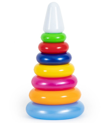BABY PYRAMID 8 PIECES 28 CM - BUILDING BLOCKS, SORTERS AND RINGS
