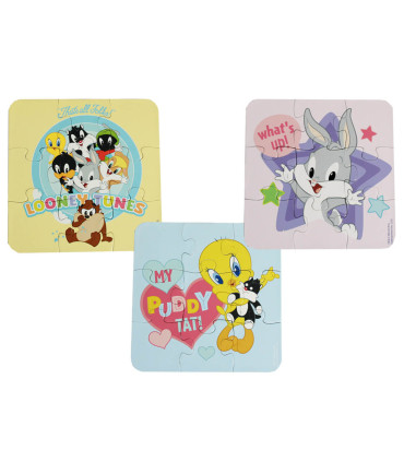 MINI PUZZLE 3 IN 1 LOONEY TUNES - INFANT - PUZZLES AND CUBES