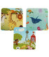 3 IN 1 MARINE, FARM, AFRICAN ANIMAL PUZZLE - PUZZLES AND CUBES