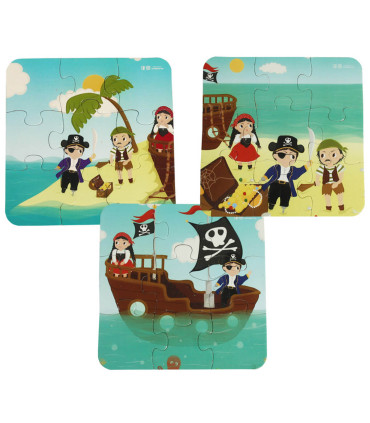 PIRATES 3 IN 1 PUZZLE - PUZZLES AND CUBES