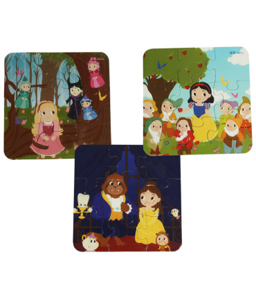 PRINCESSES 3 IN 1 PUZZLE - PUZZLES AND CUBES