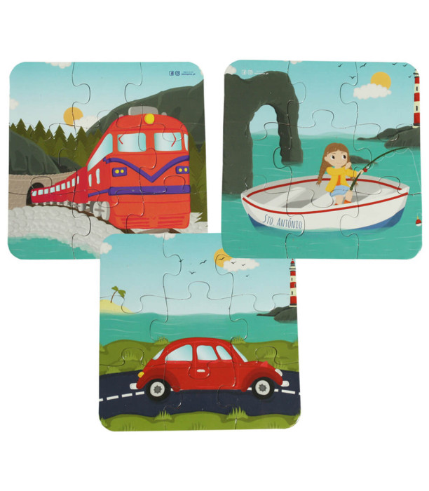 CARS 3 IN 1 PUZZLE - PUZZLES AND CUBES