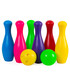 COLORED BOWLING PINS WITH 2 BALLS - SPORTS
