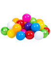PLASTIC COLORED BALLS 50 PIECES 6 CM