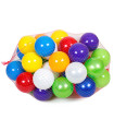 PLASTIC COLORED BALLS 50 PIECES 9 CM
