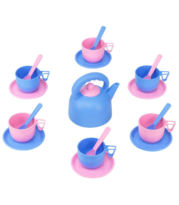 PASTEL COLORS TEA SET 20 PIECES - KITCHENS, SERVICES AND FOOD