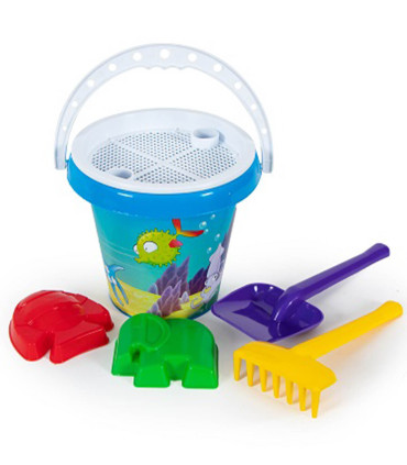 CLASSIC SAND BUCKET SET WITH 6 PIECES - FOR SAND