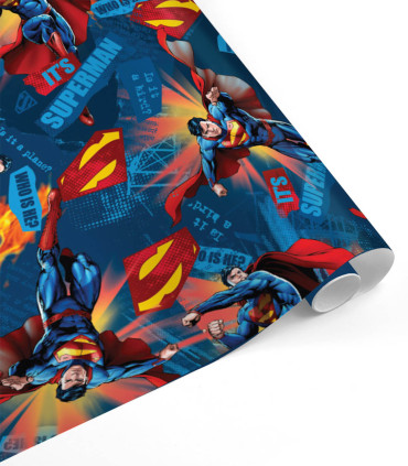WRAPPING PAPER DC SUPER HEROES 70 X 200 4 VARIETIES - PACKAGING AND BATTERIES