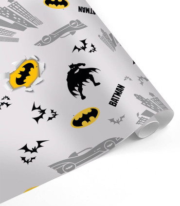 WRAPPING PAPER DC SUPER HEROES 70 X 200 4 VARIETIES - PACKAGING AND BATTERIES