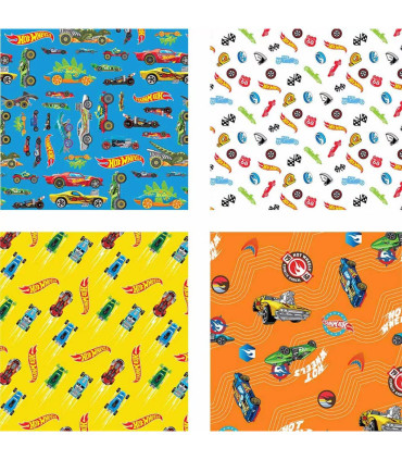 HOT WHEELS WRAPPING PAPER 70 X 200 4 VARIETIES - PACKAGING AND BATTERIES